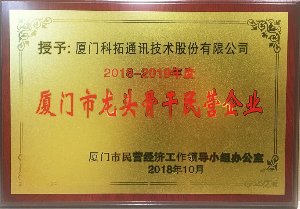 2018-2019年度 廈門市龍頭骨干民營企業